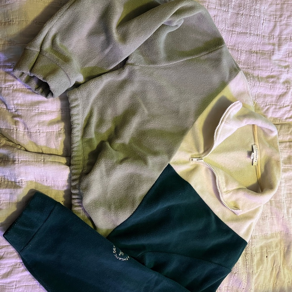 Topshop Cream and Green Pullover